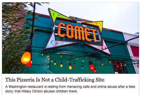 Comet Ping Pong not CTS