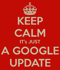 Keep Calm Google Update Graphic