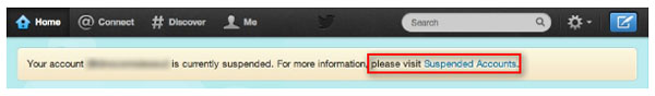Twitter Account Suspension Notice