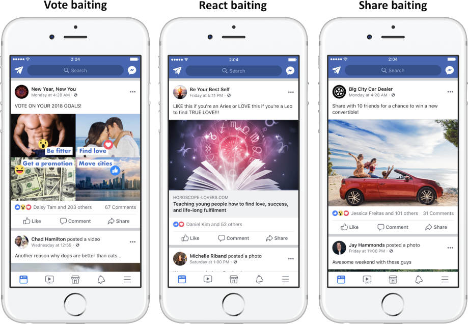 facebook engagement baiting