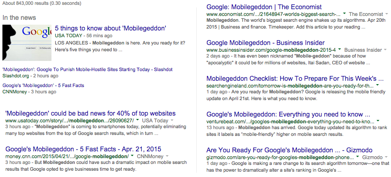 Mobilegeddon Articles