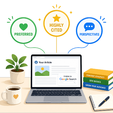 Google Preferred Sources Highly Cited content creator strategy