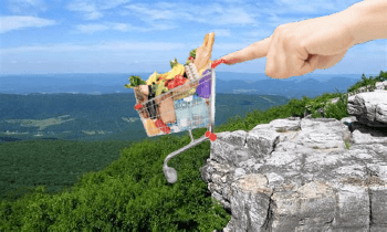 Pushing Shopping Cart off a Cliff