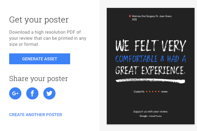 Get Your Google Reviews as Posters for Walk In Customers ...